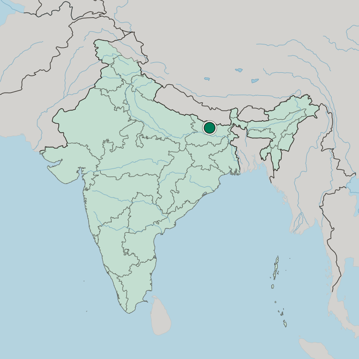 Map showing Darbhanga — In India