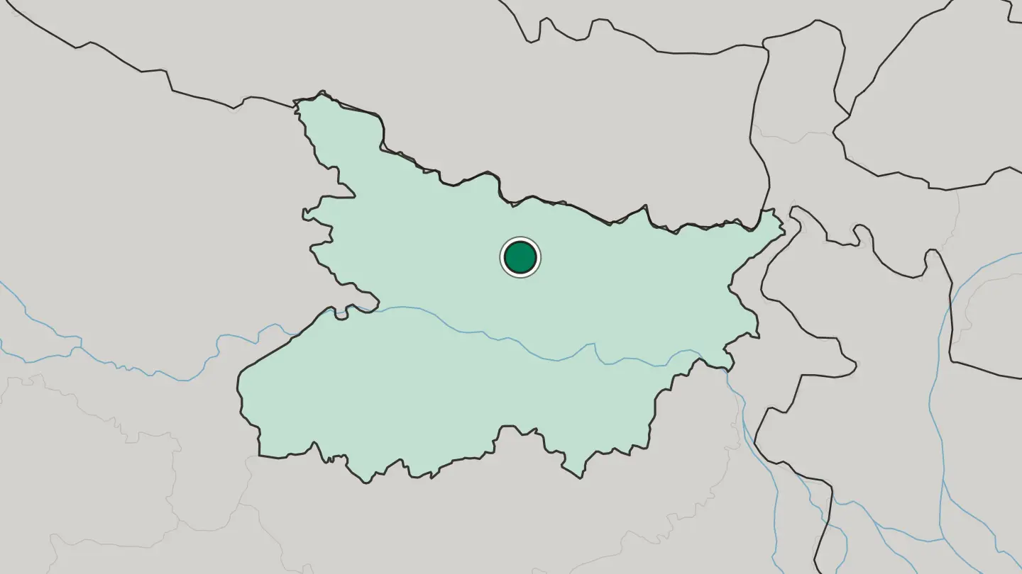 Map of Darbhanga in India