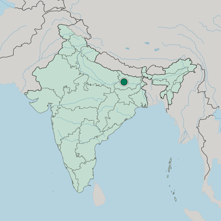 Map showing Dinapore — In India