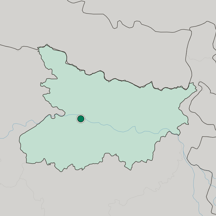Map showing Dinapore — In State of Bihar