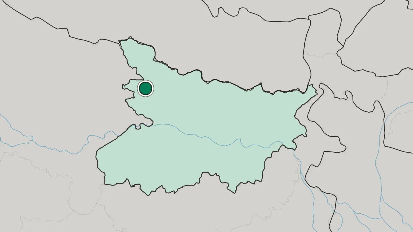 Map of Gopālganj in India