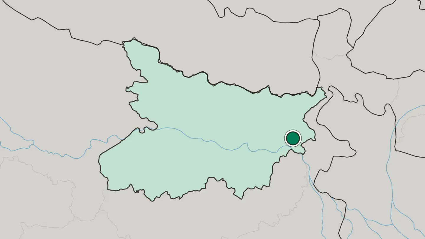 Map of Katihar in India