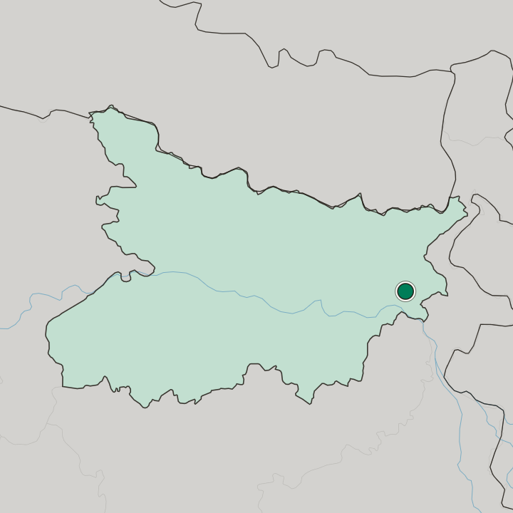 Map showing Katihar — In State of Bihar