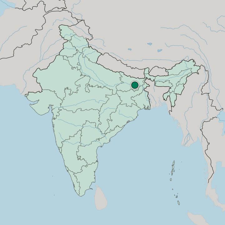 Map showing Munger — In India