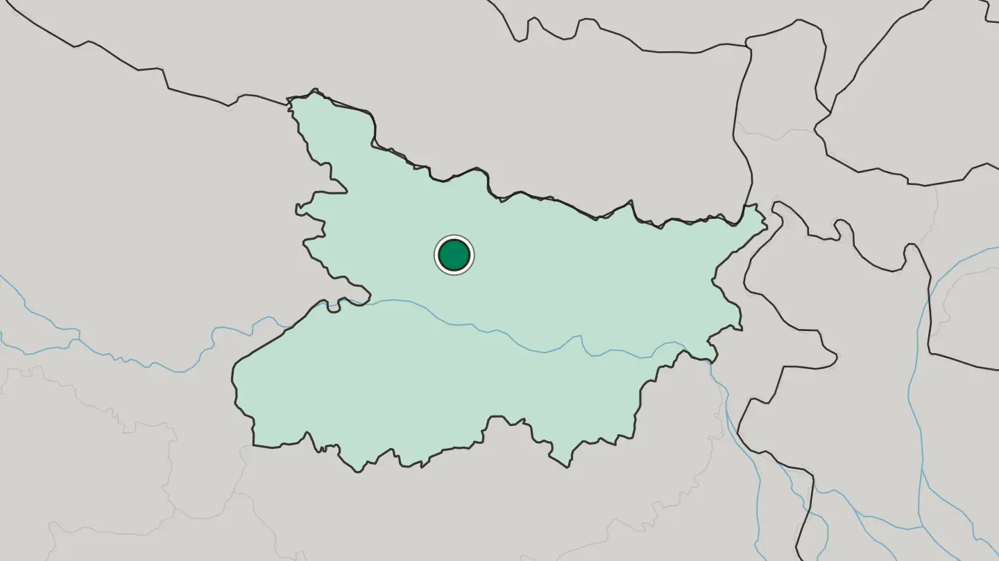 Map of Muzaffarpur in India