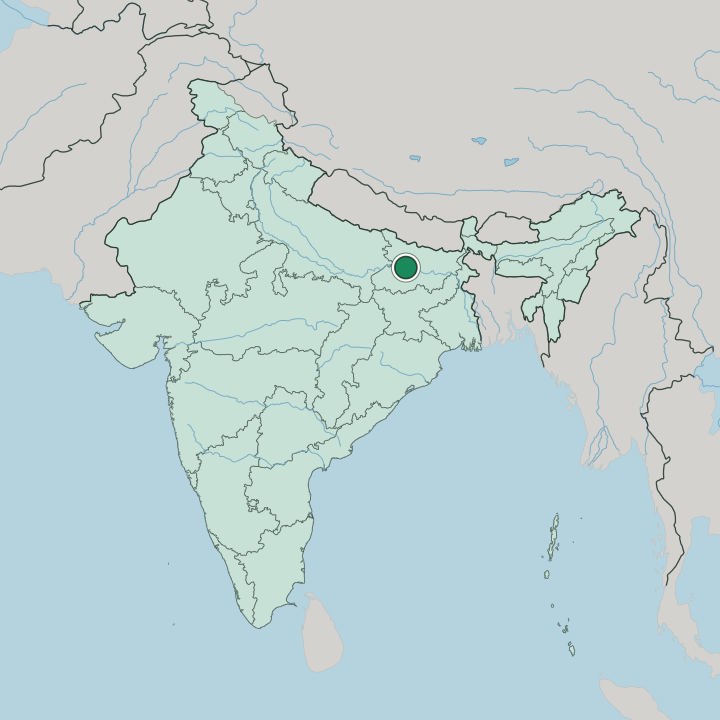 Map showing Patna — In India