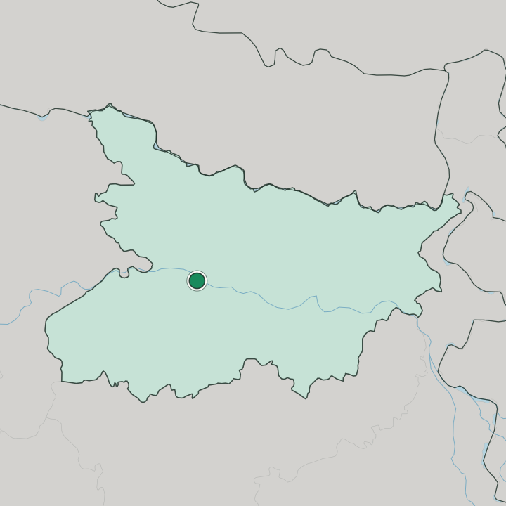 Map showing Patna — In State of Bihar