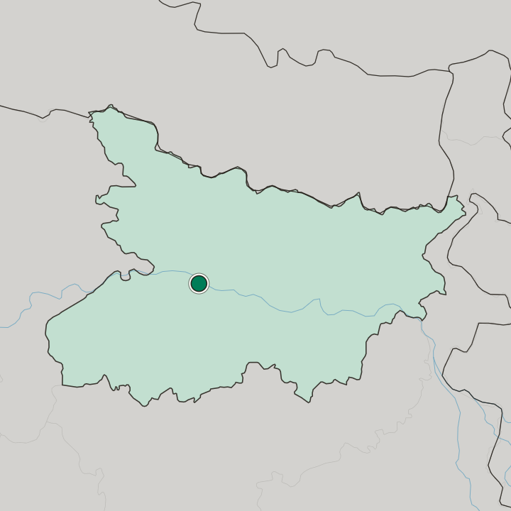 Map showing Patna — In State of Bihar