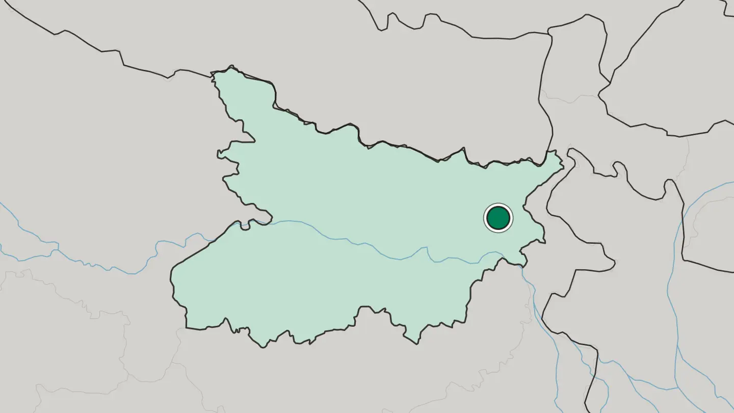 Map of Purnia in India