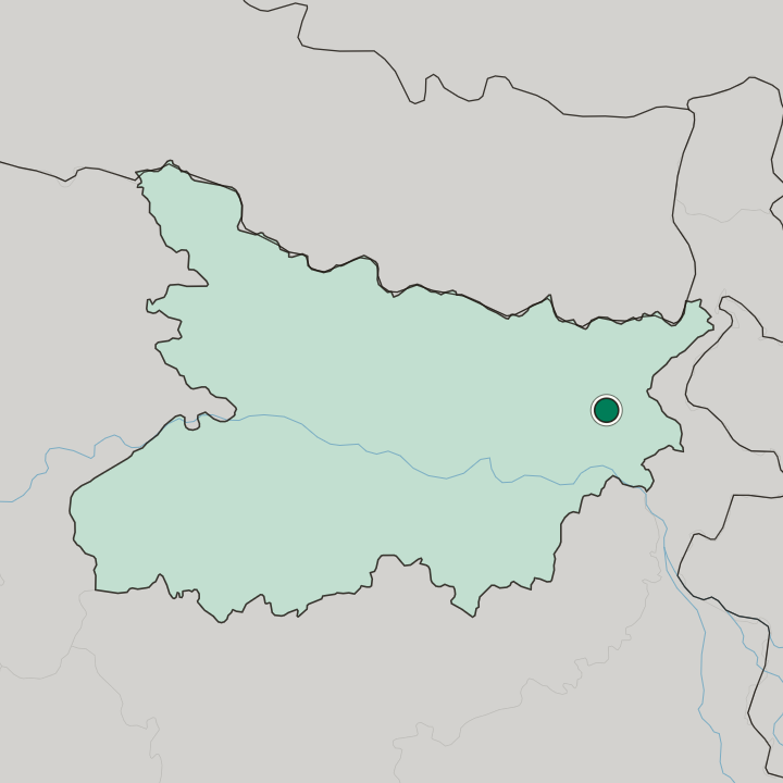Map showing Purnia — In State of Bihar