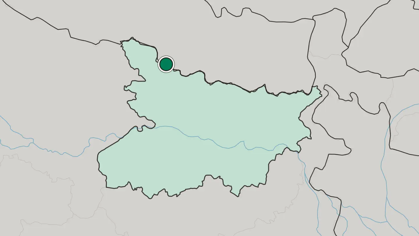 Map of Raxaul in India