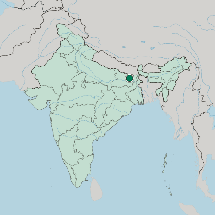 Map showing Saharsa — In India