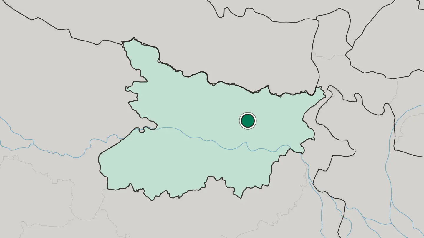 Map of Saharsa in India