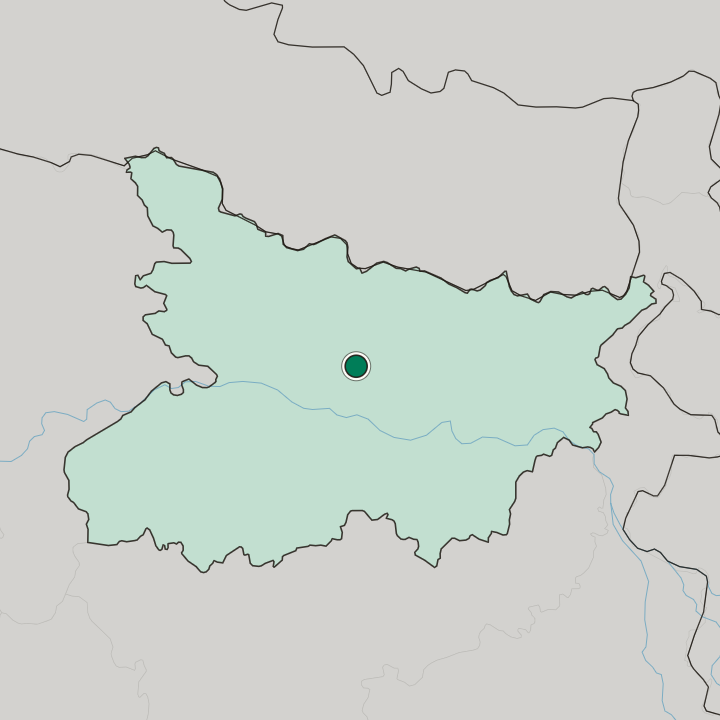 Map showing Samāstipur — In State of Bihar