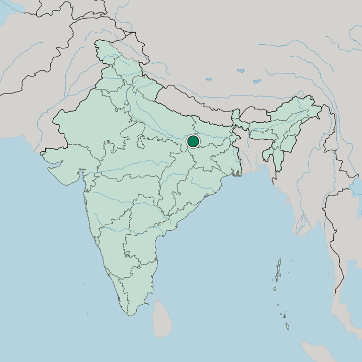 Map showing Sasarām — In India