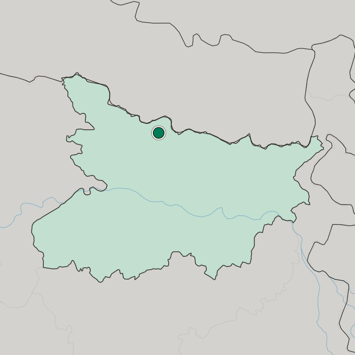 Map showing Sītāmarhi — In State of Bihar