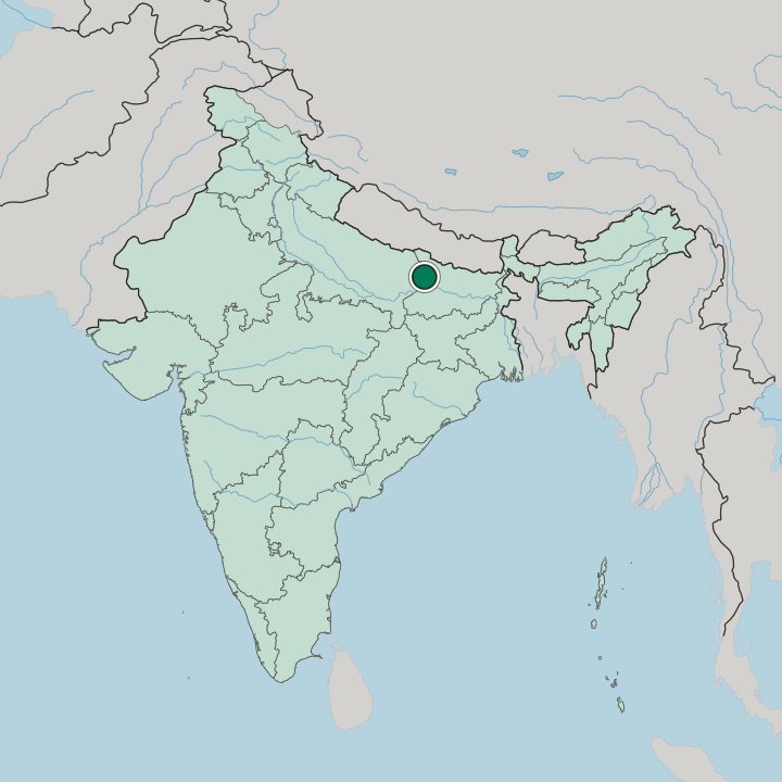 Map showing Siwān — In India