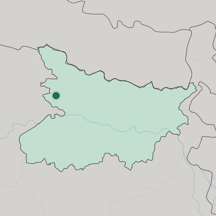Map showing Siwān — In State of Bihar