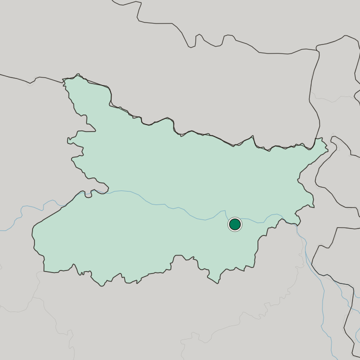 Map showing Sultānganj — In State of Bihar