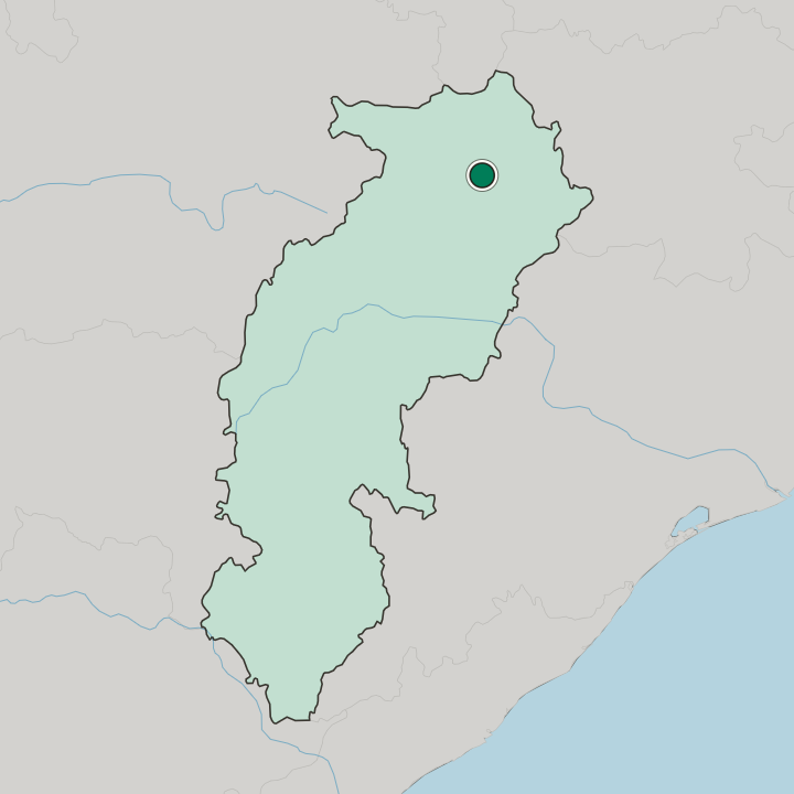 Map showing Ambikāpur — In State of Chhattīsgarh