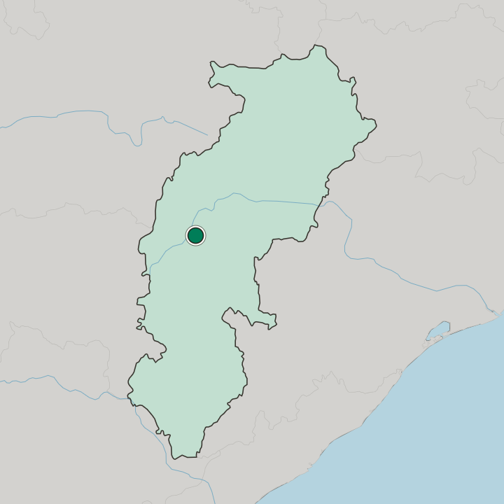 Map showing Bhilai — In State of Chhattīsgarh