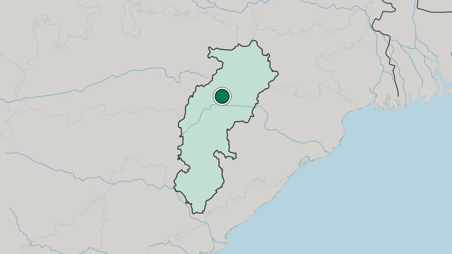 Map of Bilāspur in India
