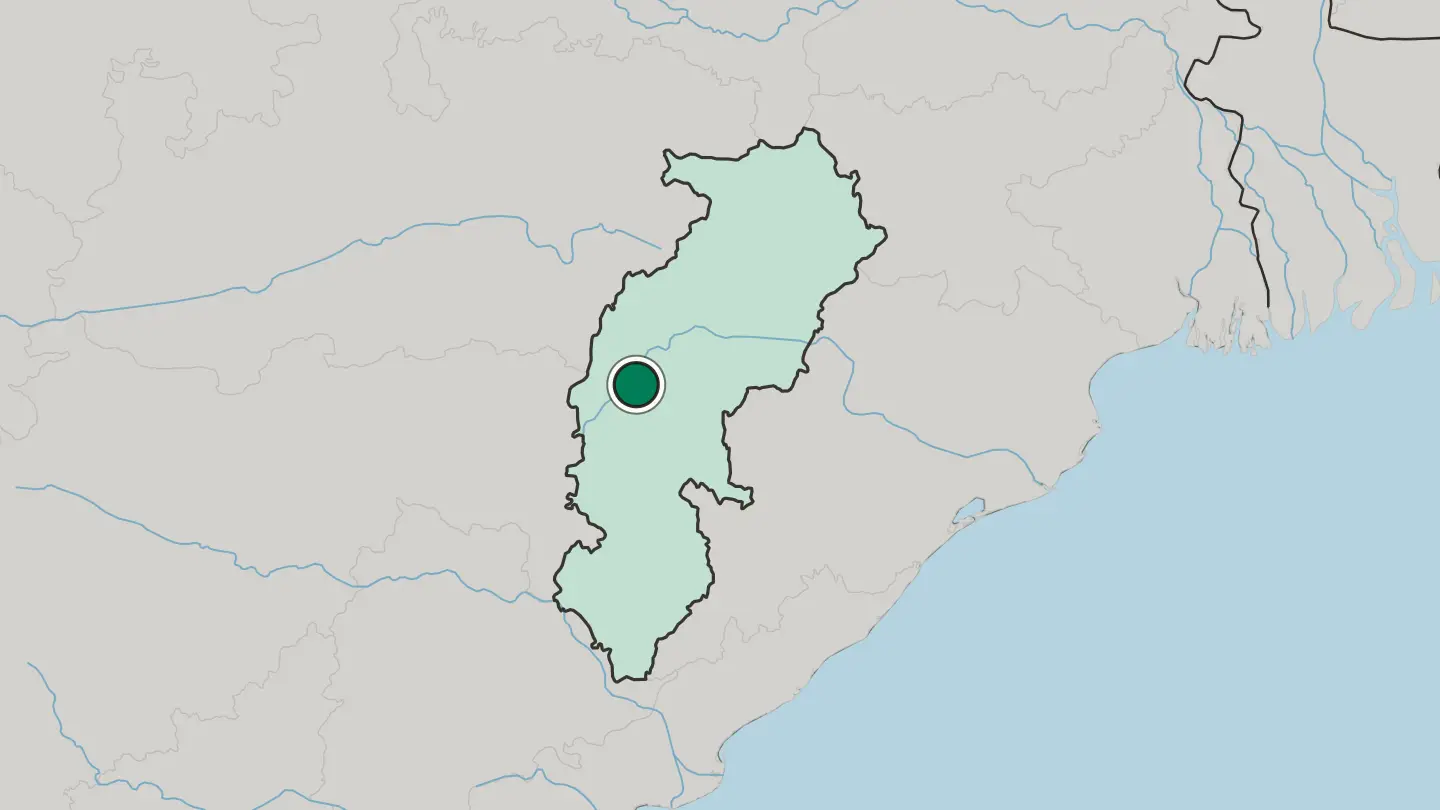 Map of Durg in India