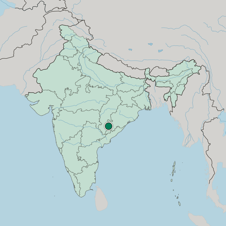 Map showing Jagdalpur — In India