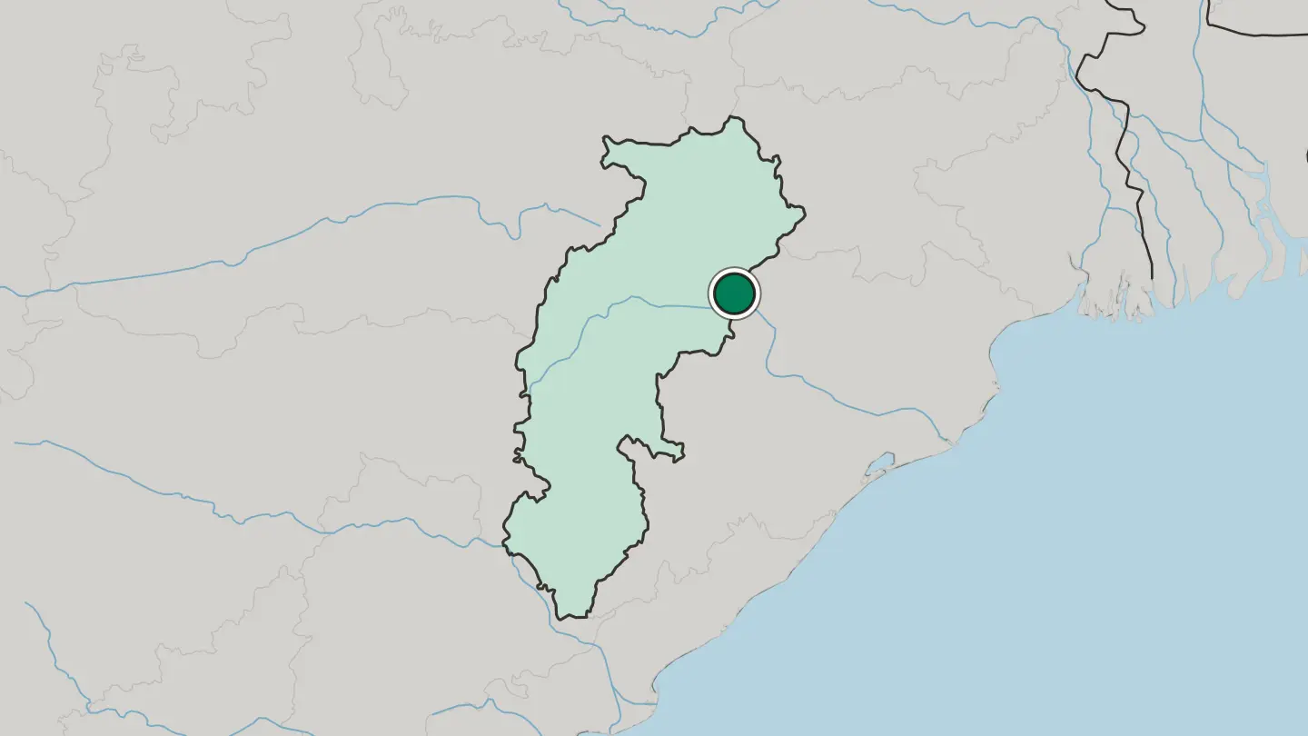 Map of Raigarh in India