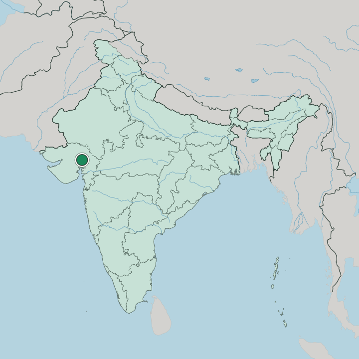 Map showing Ahmedabad/New West Zone — In India
