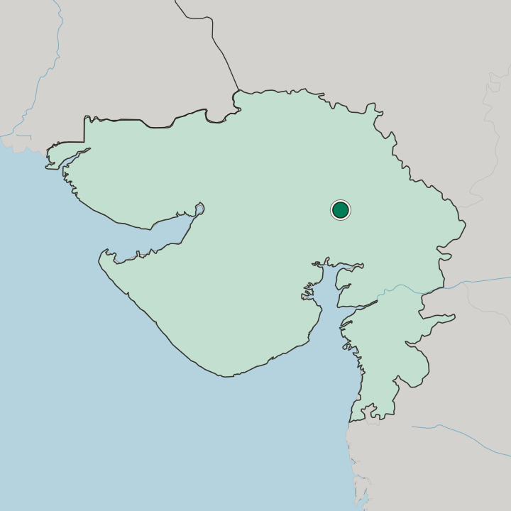 Map showing Alam Roza — In State of Gujarāt