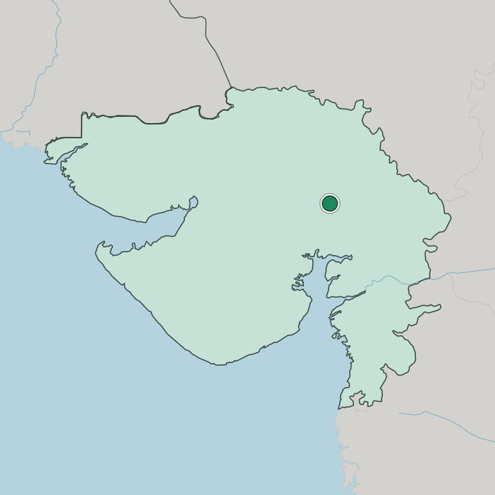 Map showing Ahmedabad/New West Zone — In State of Gujarāt