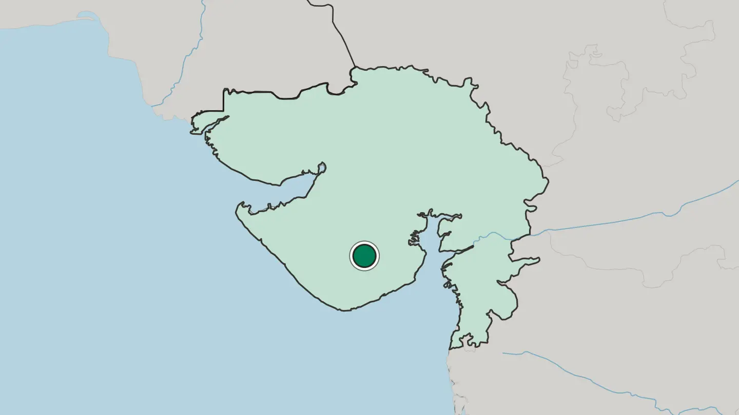 Map of Amreli in India