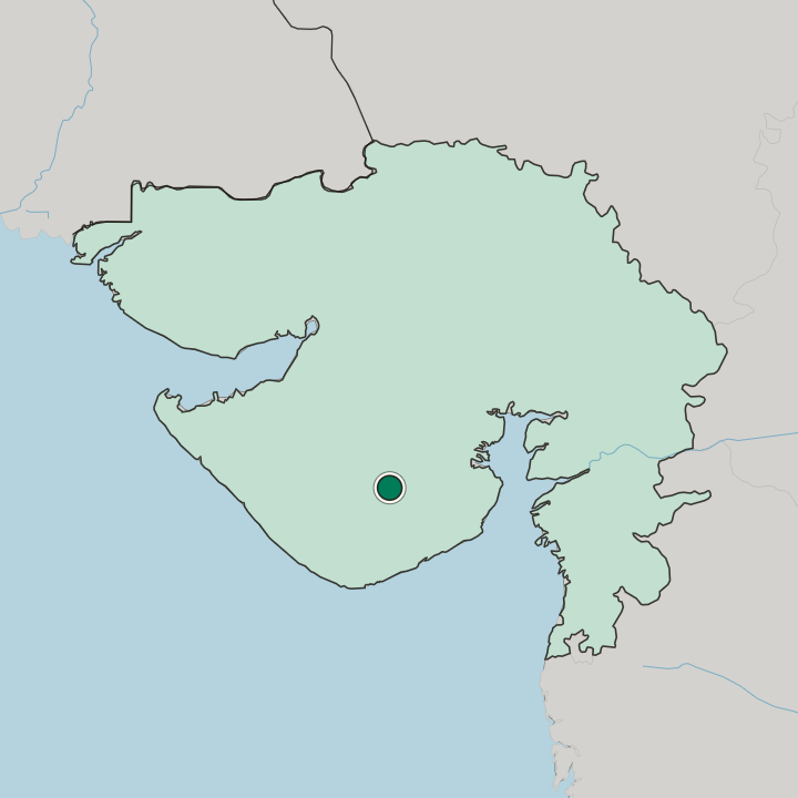 Map showing Amreli — In State of Gujarāt