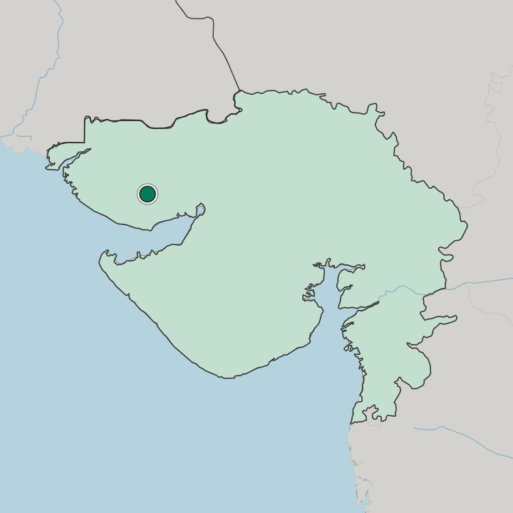 Map showing Bhuj — In State of Gujarāt
