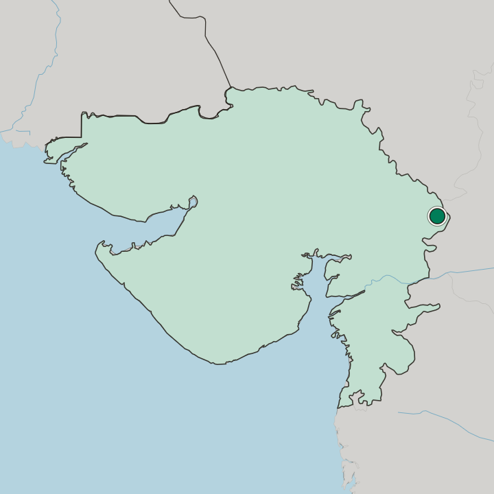 Map showing Dohad — In State of Gujarāt
