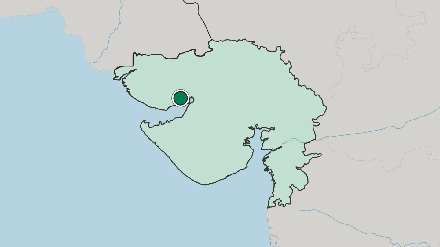 Map of Gāndhīdhām in India