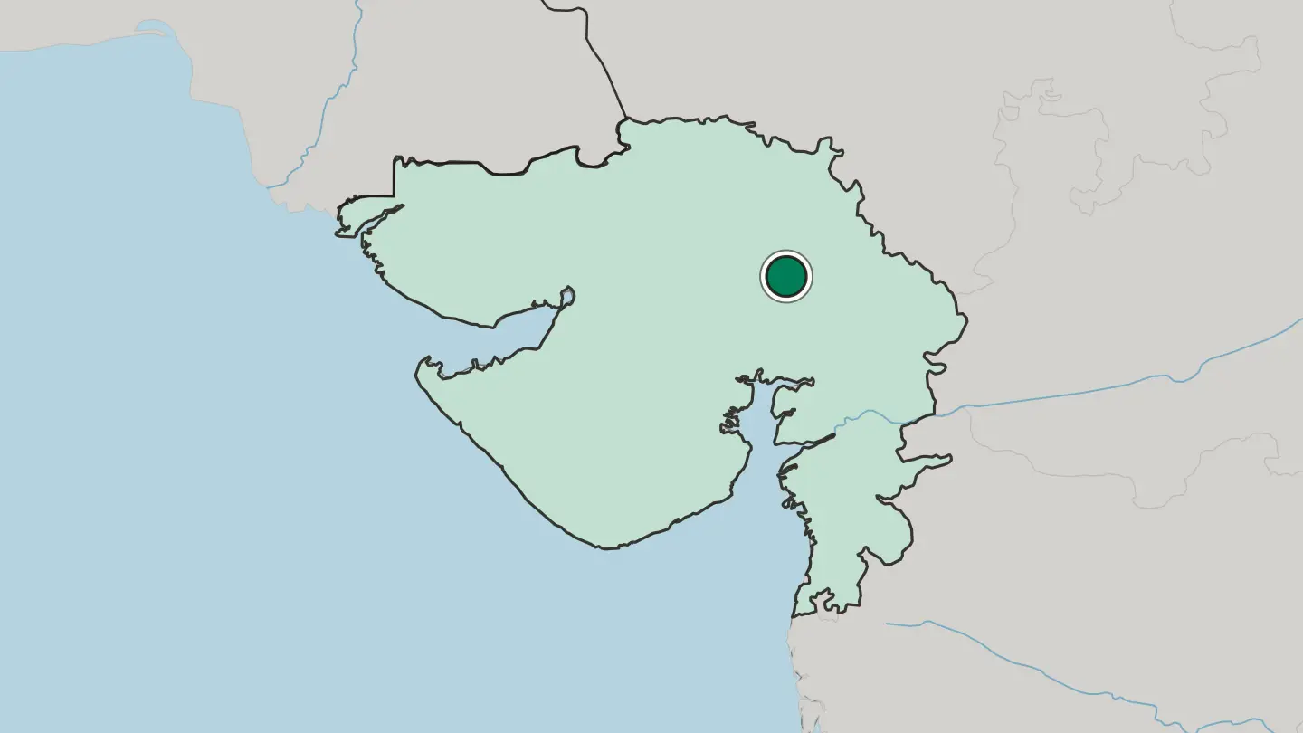 Map of Gandhinagar in India