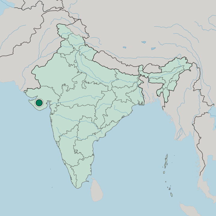 Map showing Gondal — In India