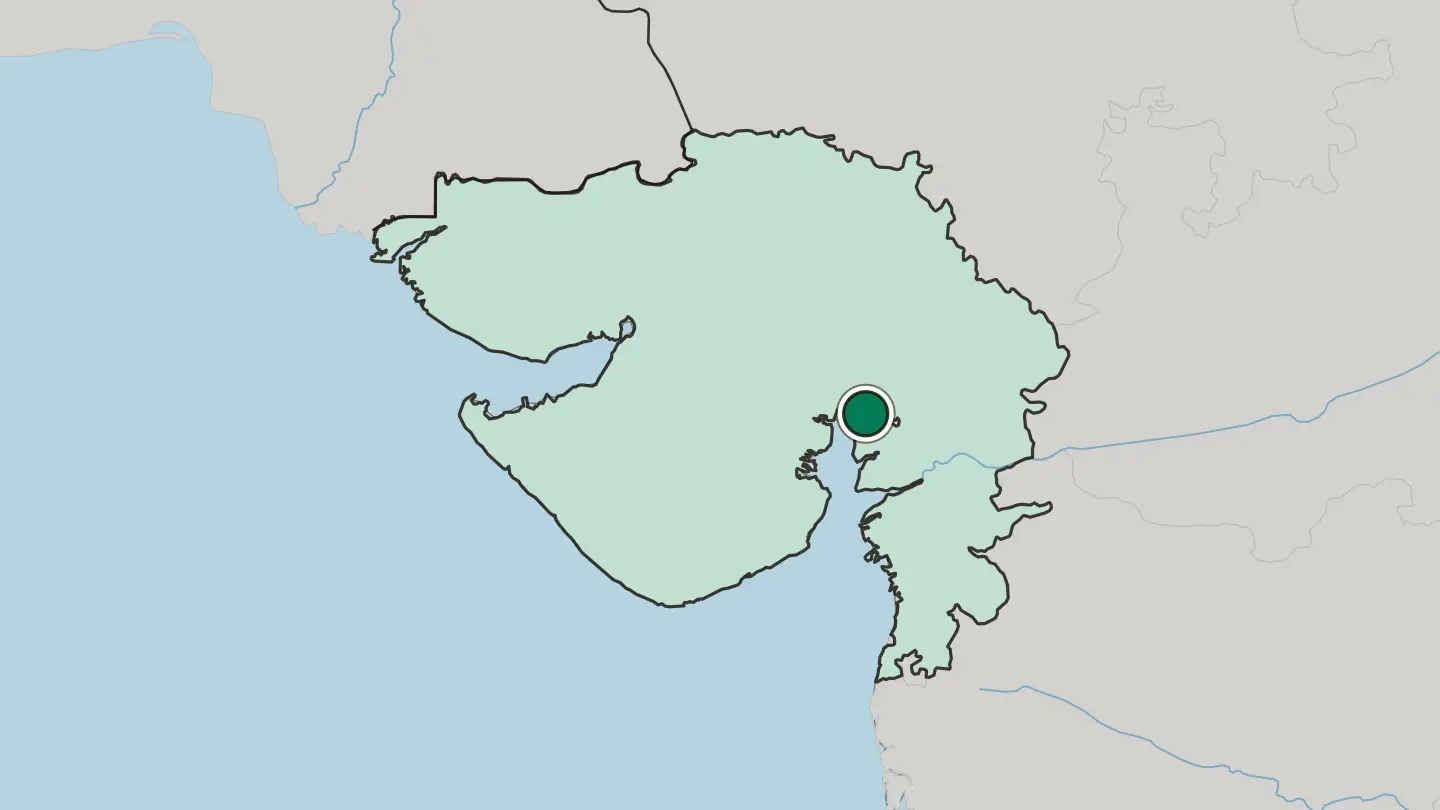Map of Khambhāt in India