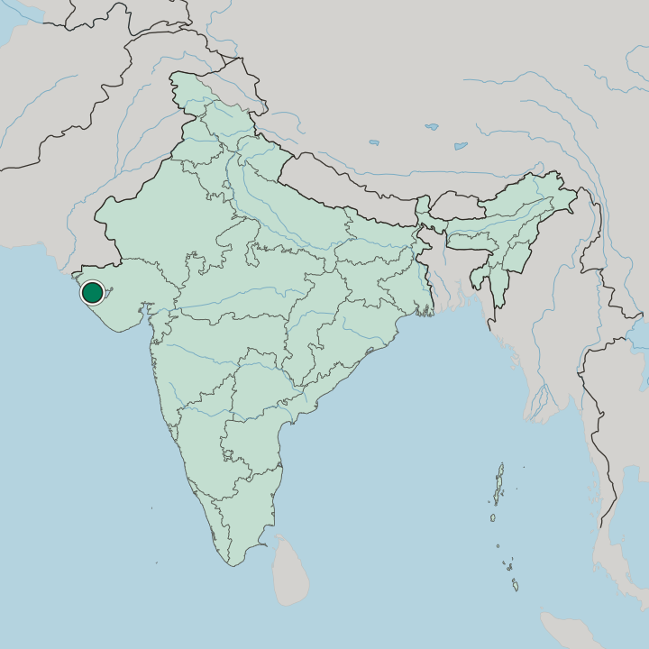 Map showing Māndvi — In India