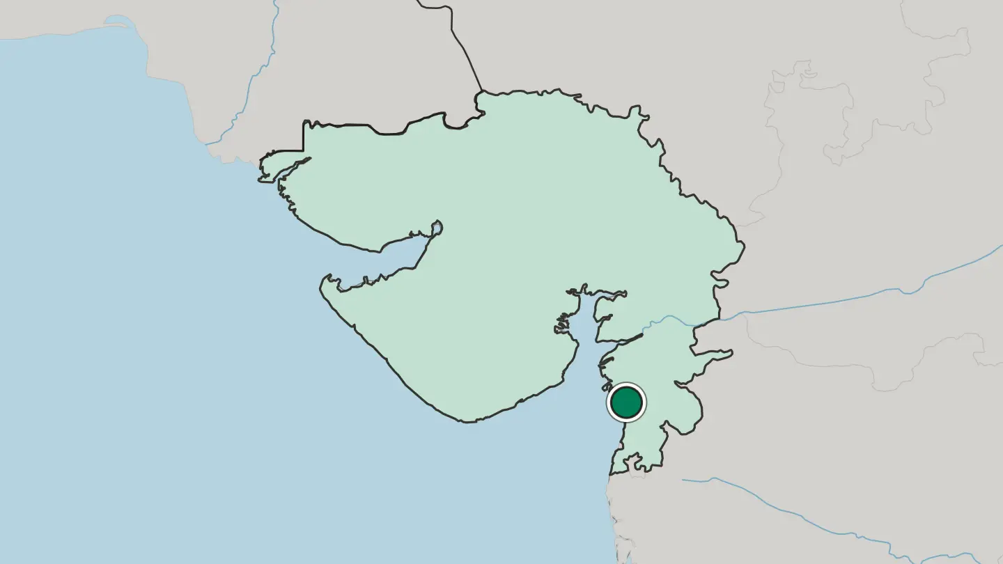 Map of Navsari in India