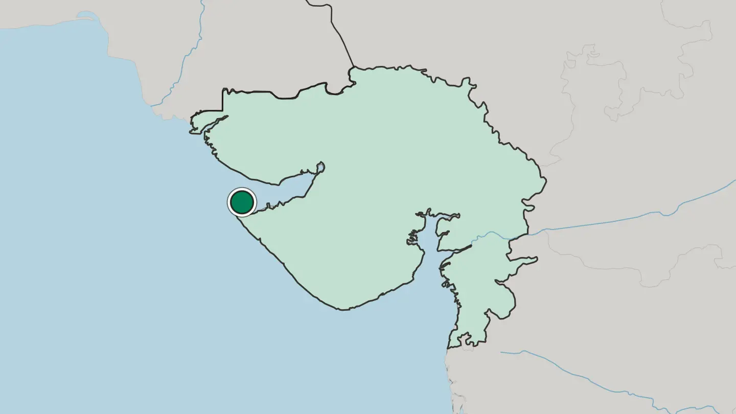 Map of Okha in India