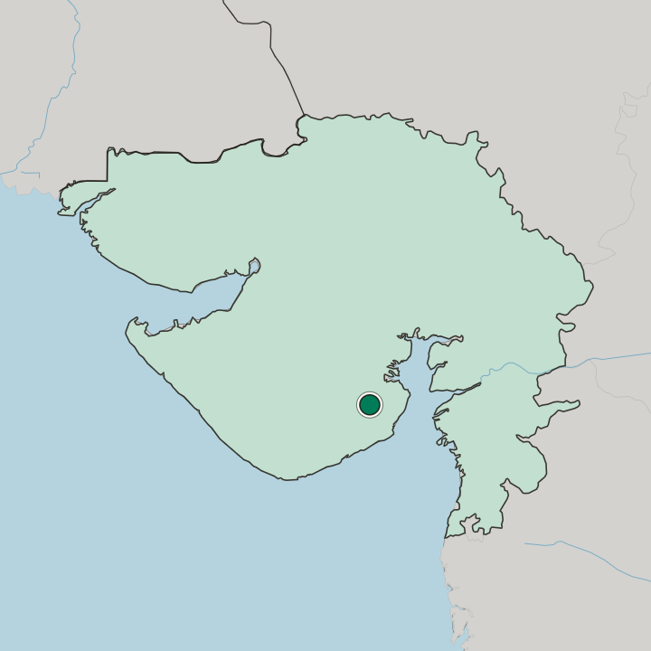 Map showing Pālitāna — In State of Gujarāt