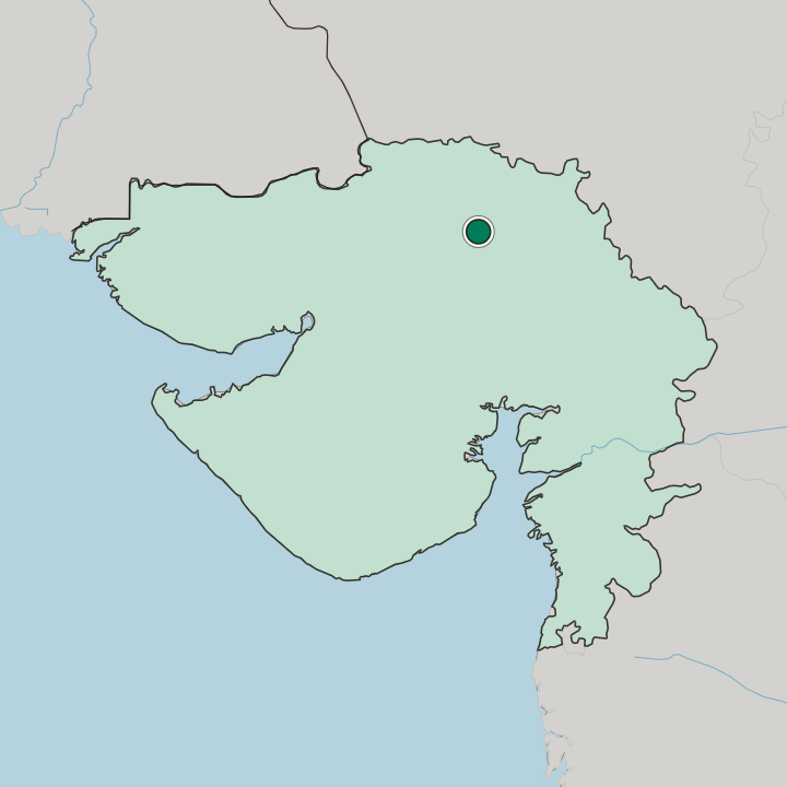 Map showing Pātan — In State of Gujarāt