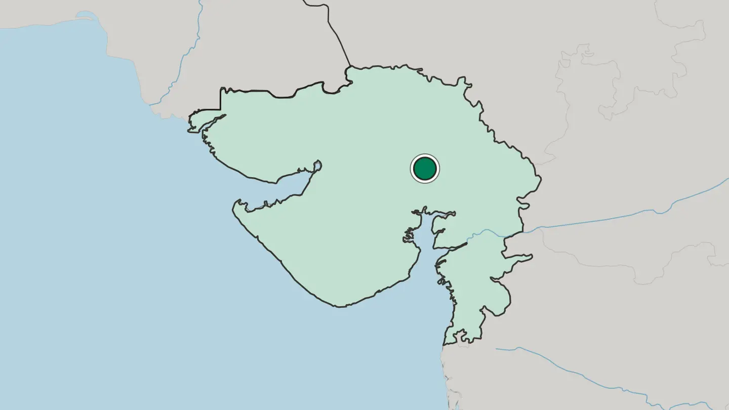 Map of Sānand in India