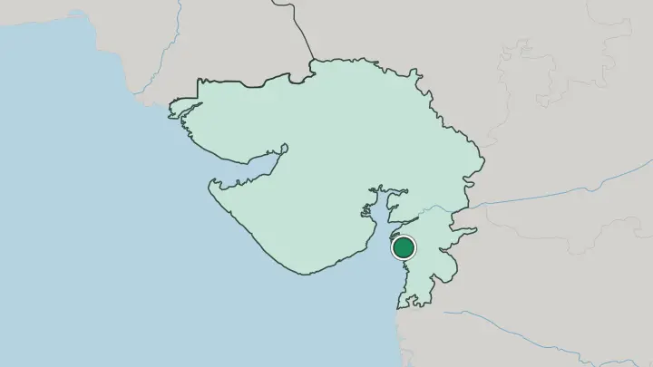 Map of Surat in India