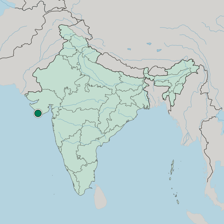 Map showing Verāval — In India