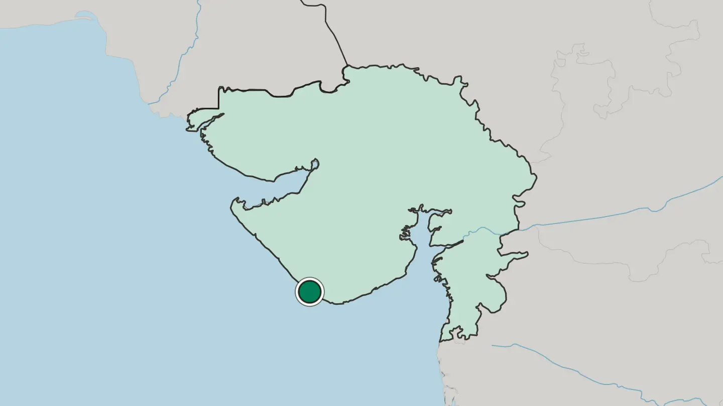 Map of Verāval in India