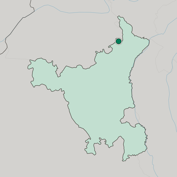 Map showing Ambāla — In State of Haryāna